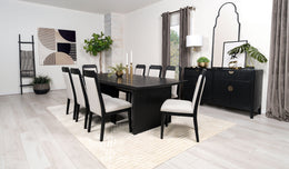 Brookmead  Extension Leaf Dining Table Set Black