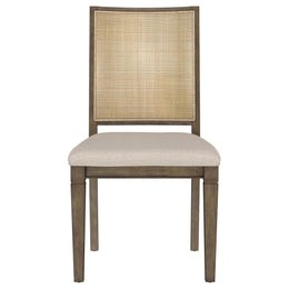 Matisse Woven Rattan Back Dining Side Chair Brown (Set of 2)