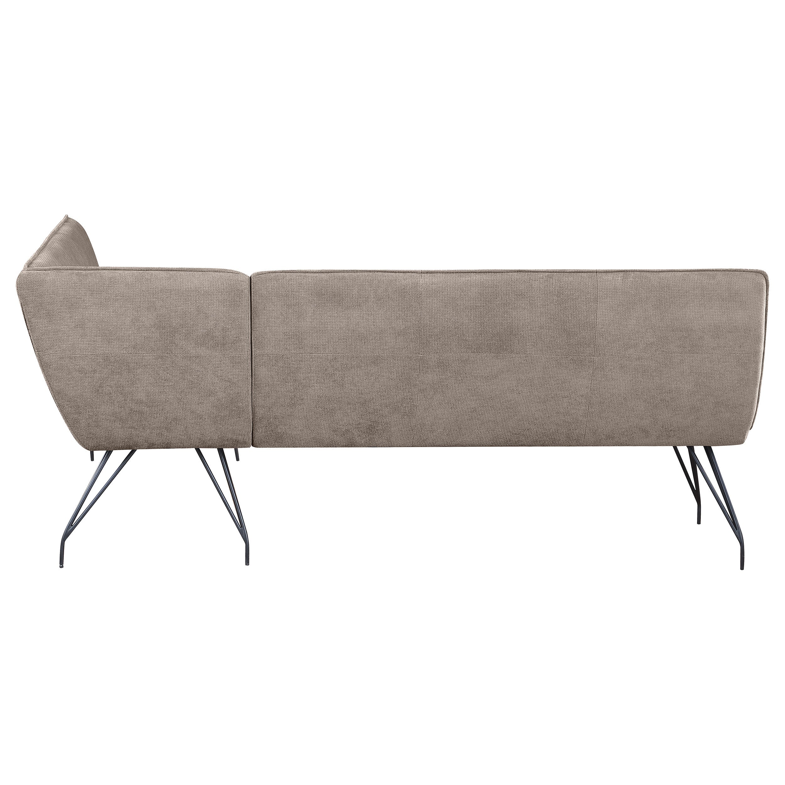 Dodson Fabric Upholstered L-Shaped Nook Dining Bench Grey