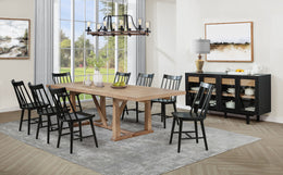 Middleton  Extension Leaf Dining Set Brown and Black
