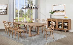 Middleton  Extension Leaf Dining Set Brown and Black