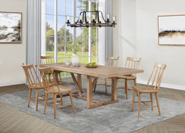 Middleton 7-piece Extension Leaf Dining Set Brown and Black