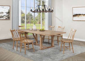 Middleton 7-piece Extension Leaf Dining Set Brown and Black
