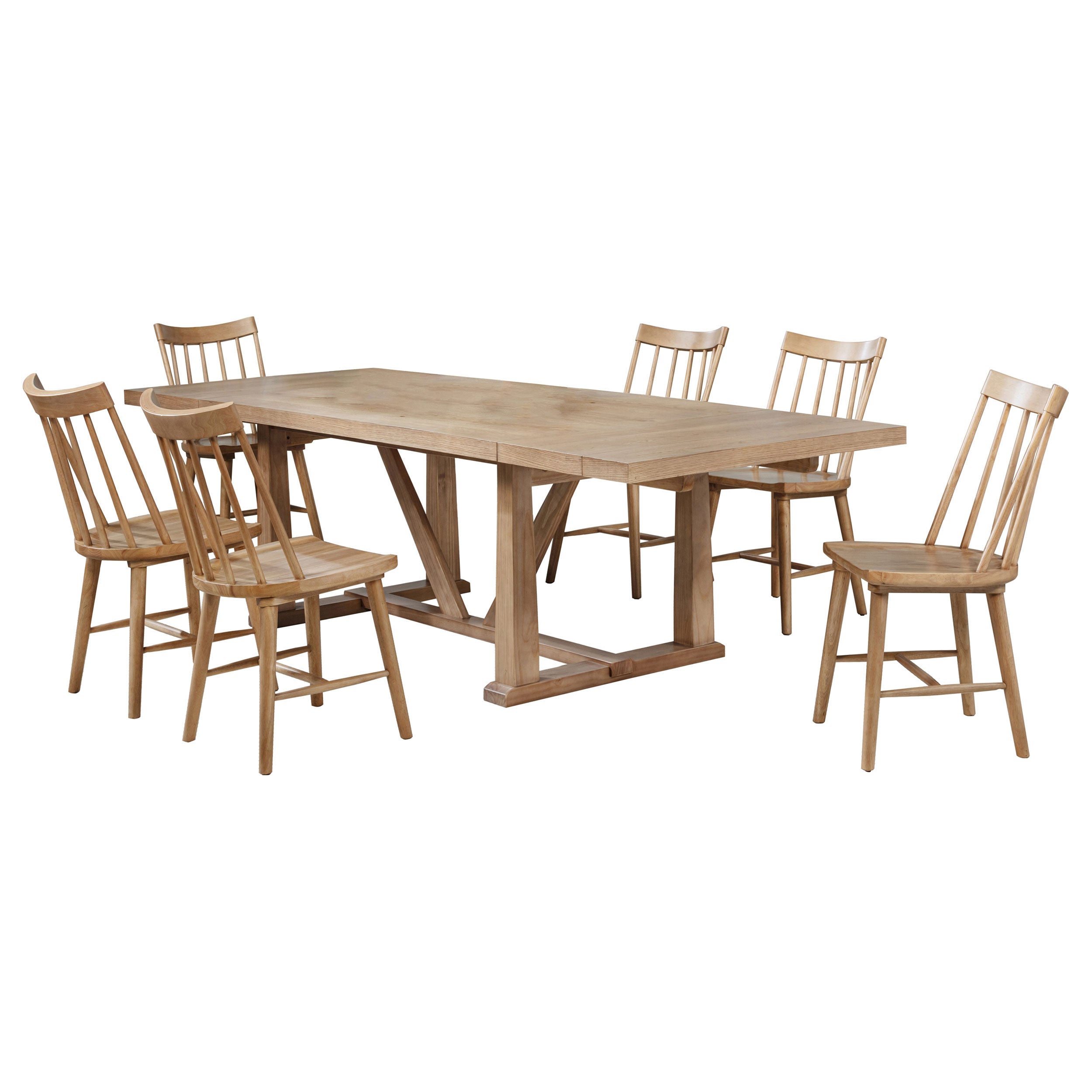 Middleton 7-piece Extension Leaf Dining Set Brown and Black