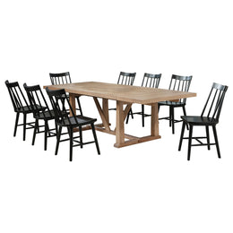 Middleton  Extension Leaf Dining Set Brown and Black