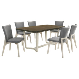 Biloxi  71-inch Rectangular Dining Set Greyish Brown