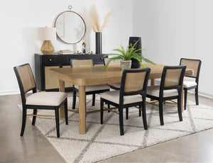 Arini  Extension Leaf Dining Table Set Black