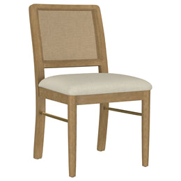Arini Rattan Cane Dining Side Chair Black (Set of 2)