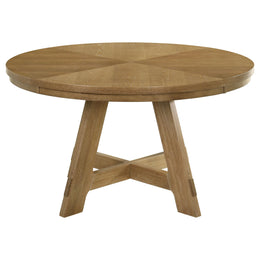 Danvers  Dining Table Set Brown Oak and Latte