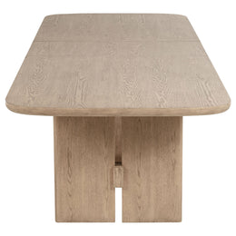 Kailani  Rectangular Wood Dining Table Set Beige Oak
