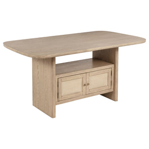 Kailani  Counter Dining Set with Cabinet Beige Oak