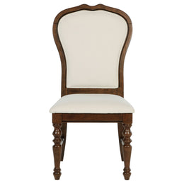 Landon Upholstered Dining Side Chair Rich Brown (Set of 2)