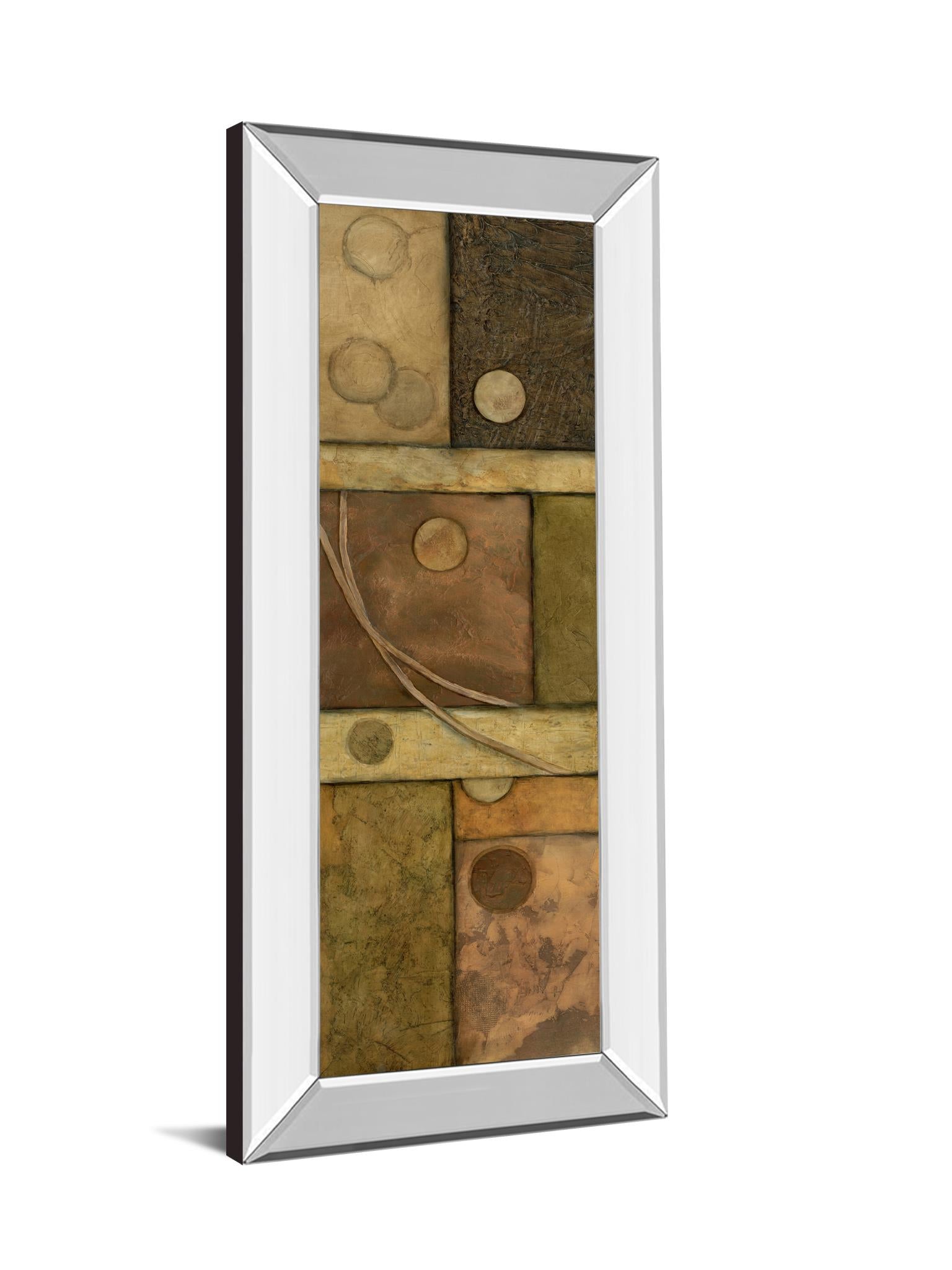 Mirrored Frame Circle Game Ii  By Norm Olson 18X42 Mirror Frame Print