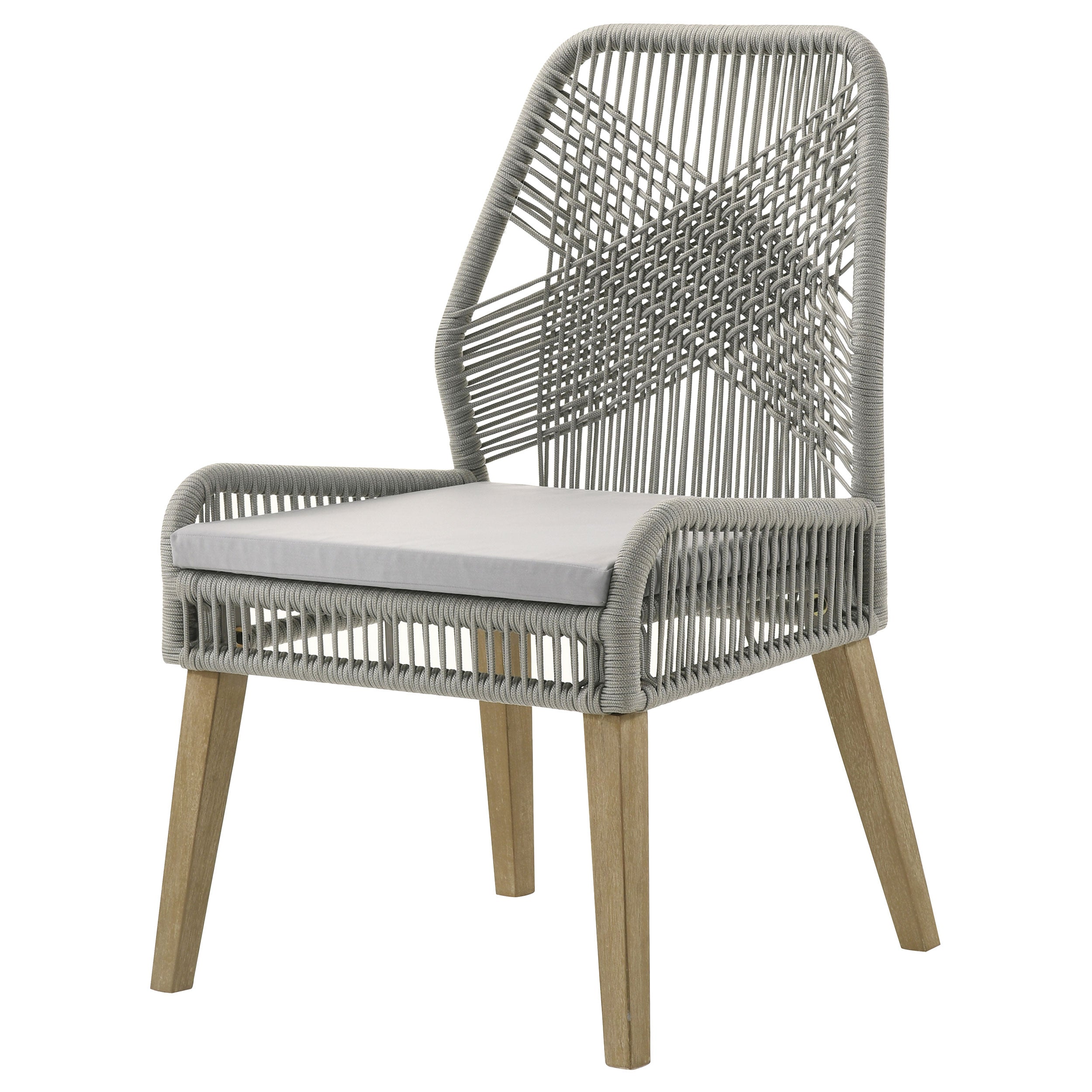 Nakia Woven Rope Dining Side Chairs Dark Navy (Set of 2)