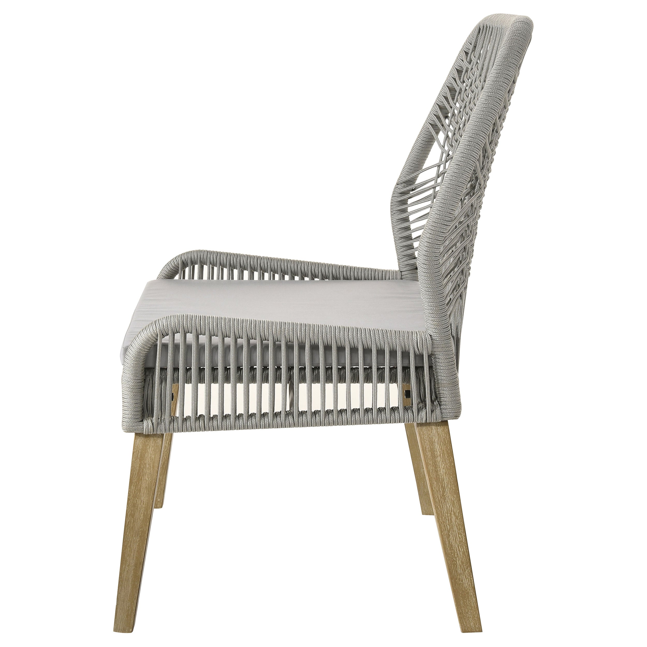 Nakia Woven Rope Dining Side Chairs Dark Navy (Set of 2)