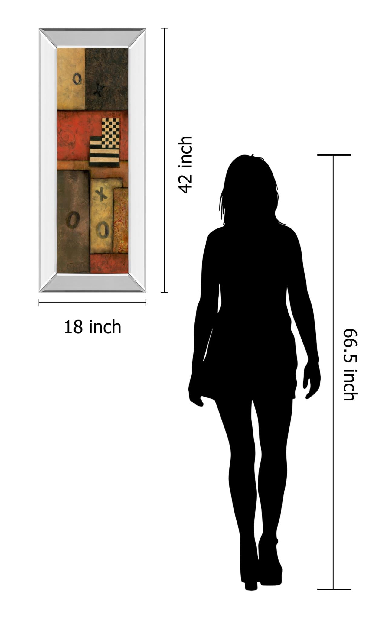 Mirrored Frame Right Move I By Norm Olson 18X42 Mirror Frame Print