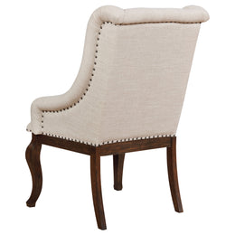 Brockway Upholstered Arm Chair Barley Brown (Set of 2)