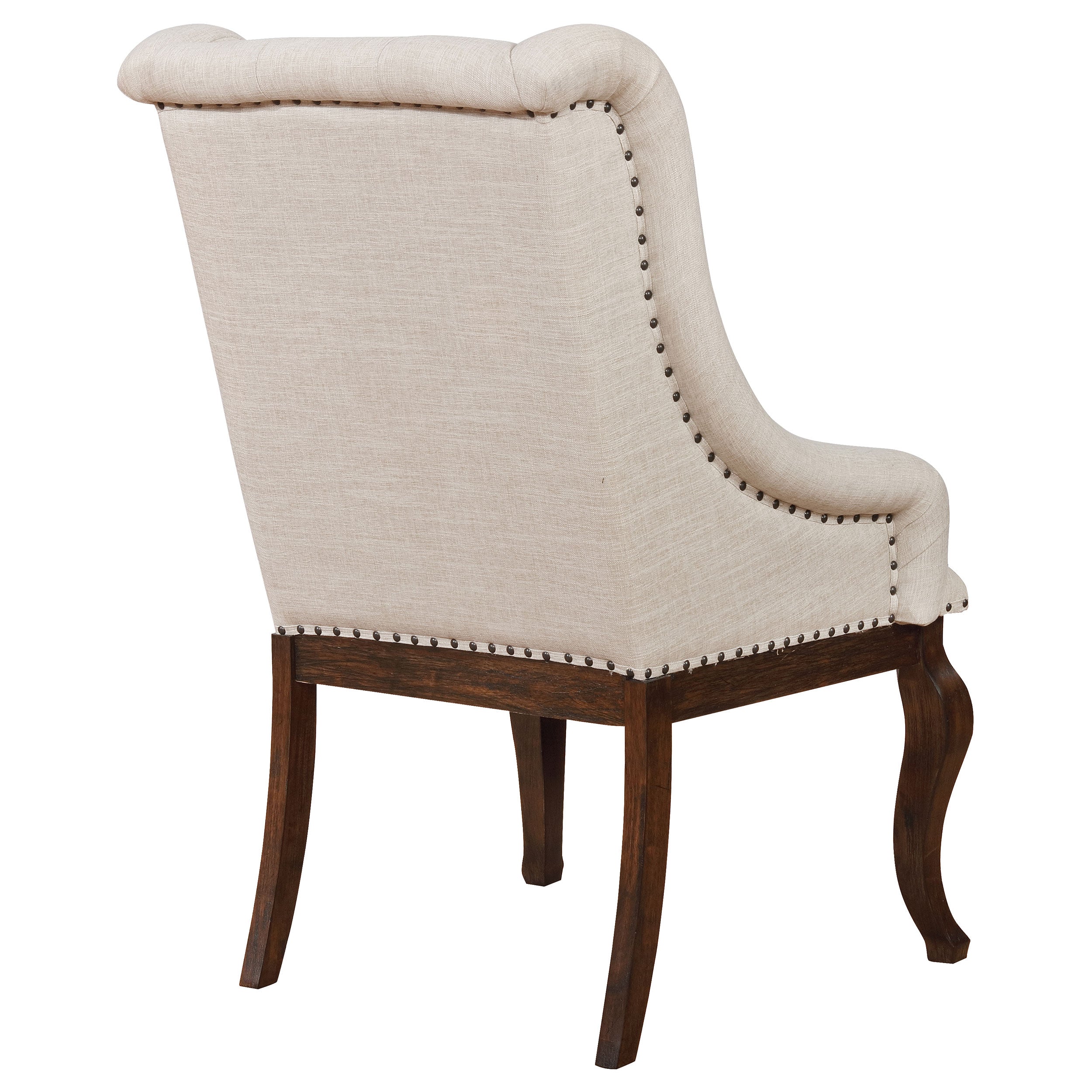 Brockway Upholstered Arm Chair Barley Brown (Set of 2)