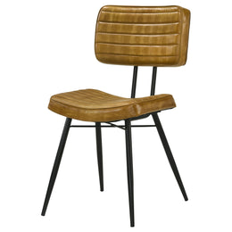 Misty Leather Upholstered Dining Chair Espresso (Set of 2)