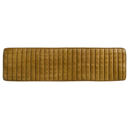Misty Leather Upholstered Dining Bench Antique Camel
