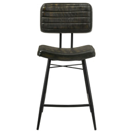 Partridge Leather Counter Chair Antique Camel (Set of 2)