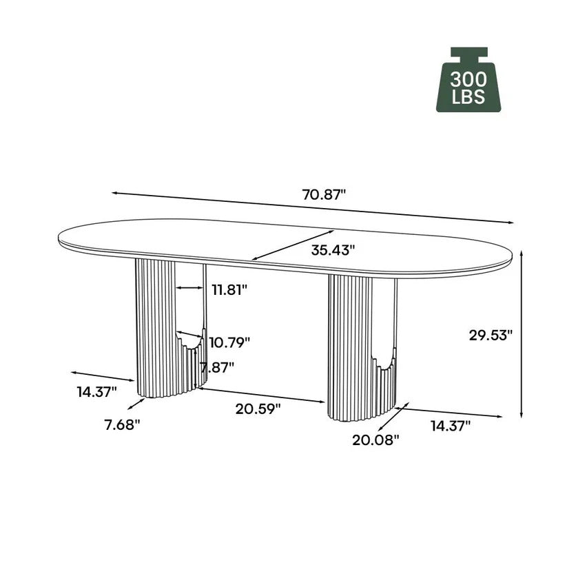 Silvo 79" Table (Glossy White)