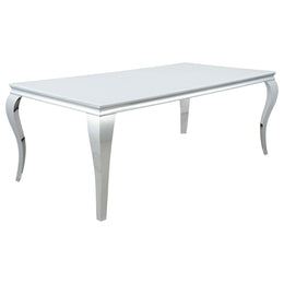 Carone Rectangular 61-inch Glass Top Dining Table Black