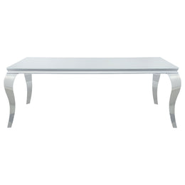Carone Rectangular 61-inch Glass Top Dining Table Black