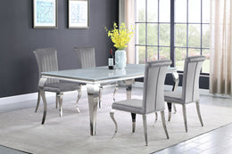 Carone Rectangular 61-inch Glass Top Dining Table Black