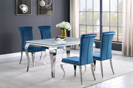 Carone Rectangular 61-inch Glass Top Dining Table Black