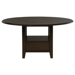 Twyla  60-inch Round Wood Dining Table Set Dark Cocoa