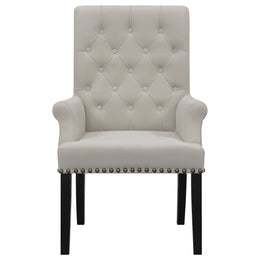 Alana Velvet Upholstered Dining Arm Chair Brown