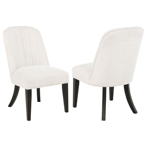 Leandro Upholstered Dining Side Chair Cream (Set of 2)