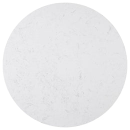 Sherry Round 54-inch Marble Top Dining Table Rustic Espresso