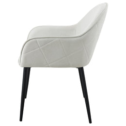 Emma Fabric Upholstered Dining Arm Chair Charcoal (Set of 2)