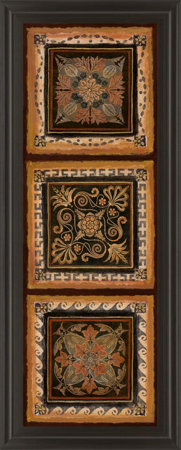 Folk Art Panel Ii By Tava Studios 18X42 Framed Print