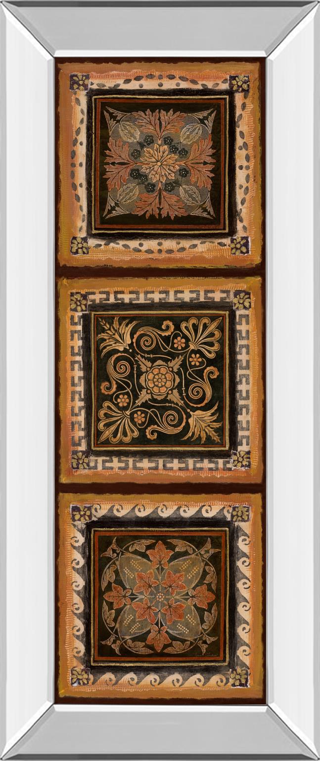 Mirrored Frame Folk Art Panel Ii By Tava Studios 18X42 Mirror Frame Print
