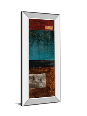 Mirrored Frame Linear I By W.Blake 18X42 Mirror Frame Print