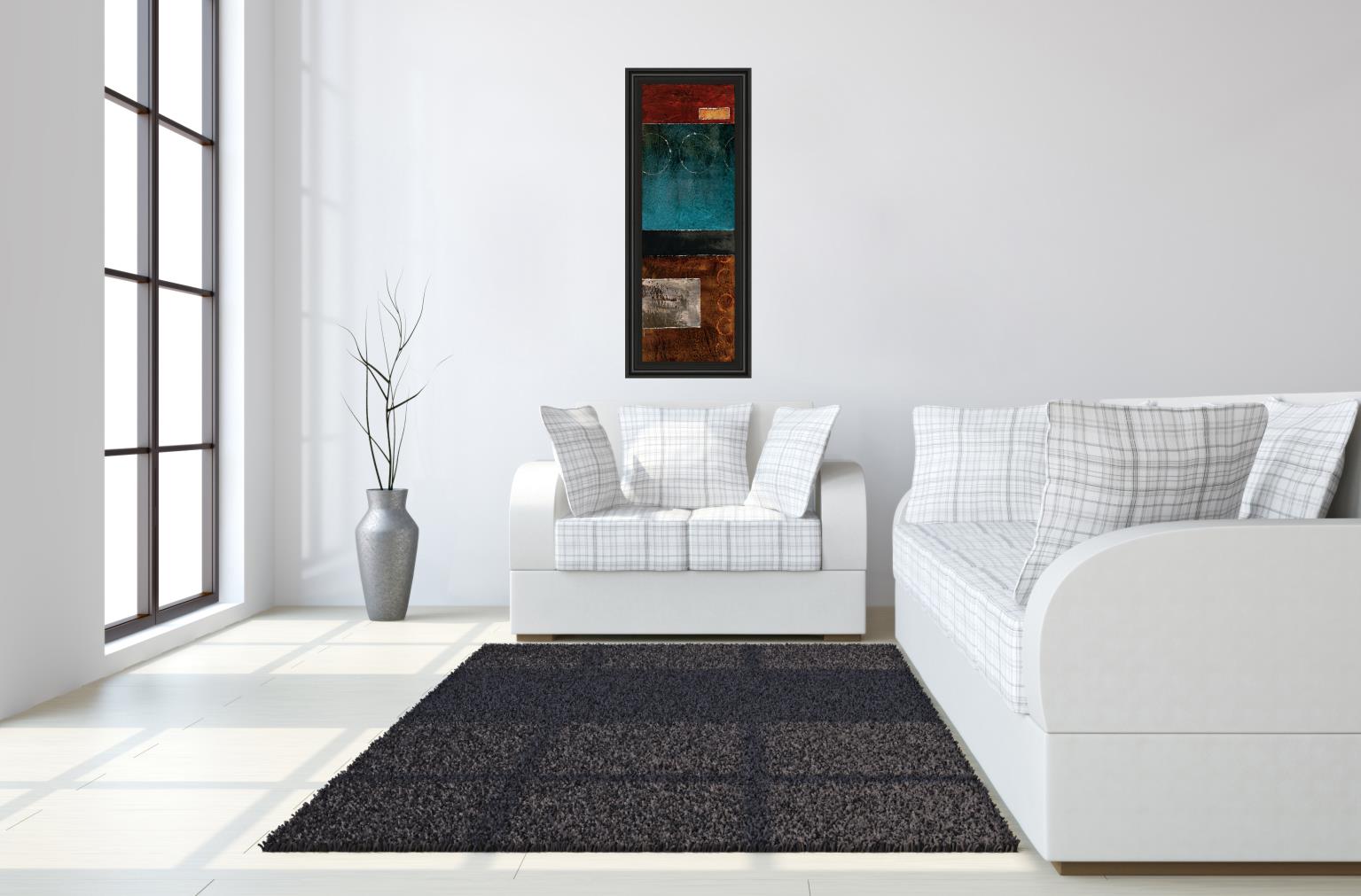 Linear I By W.Blake 18X42 Framed Print
