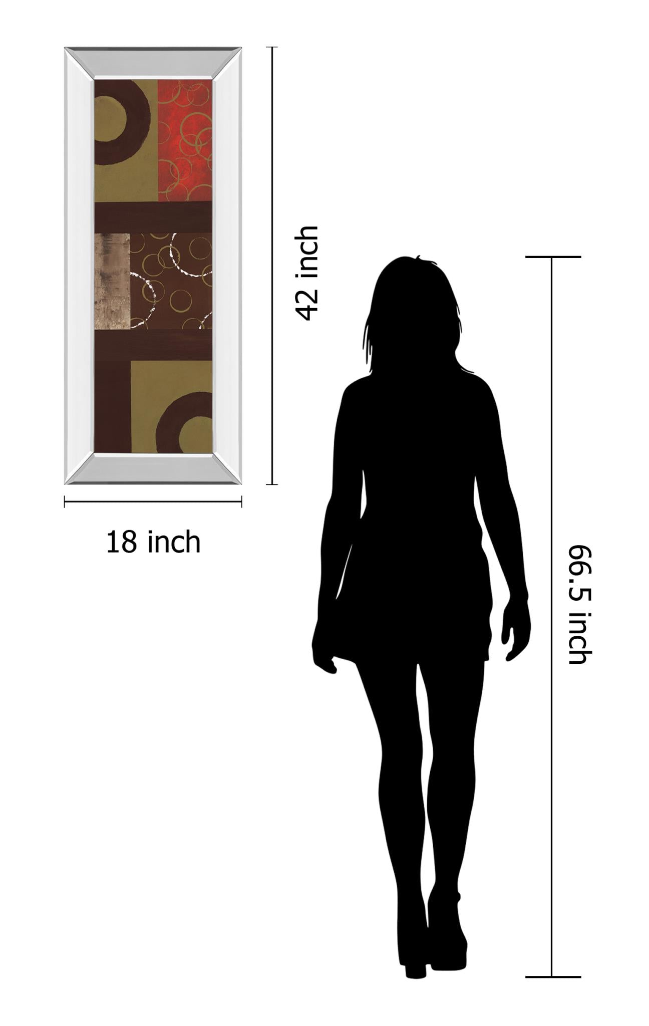Mirrored Frame Mix N' Match Ii By Earl Kaminsky 18X42 Mirror Frame Print