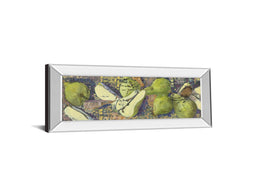 Mirrored Frame Sparkling Pears I By Silvia Rutledge 18X42 Mirror Frame Print