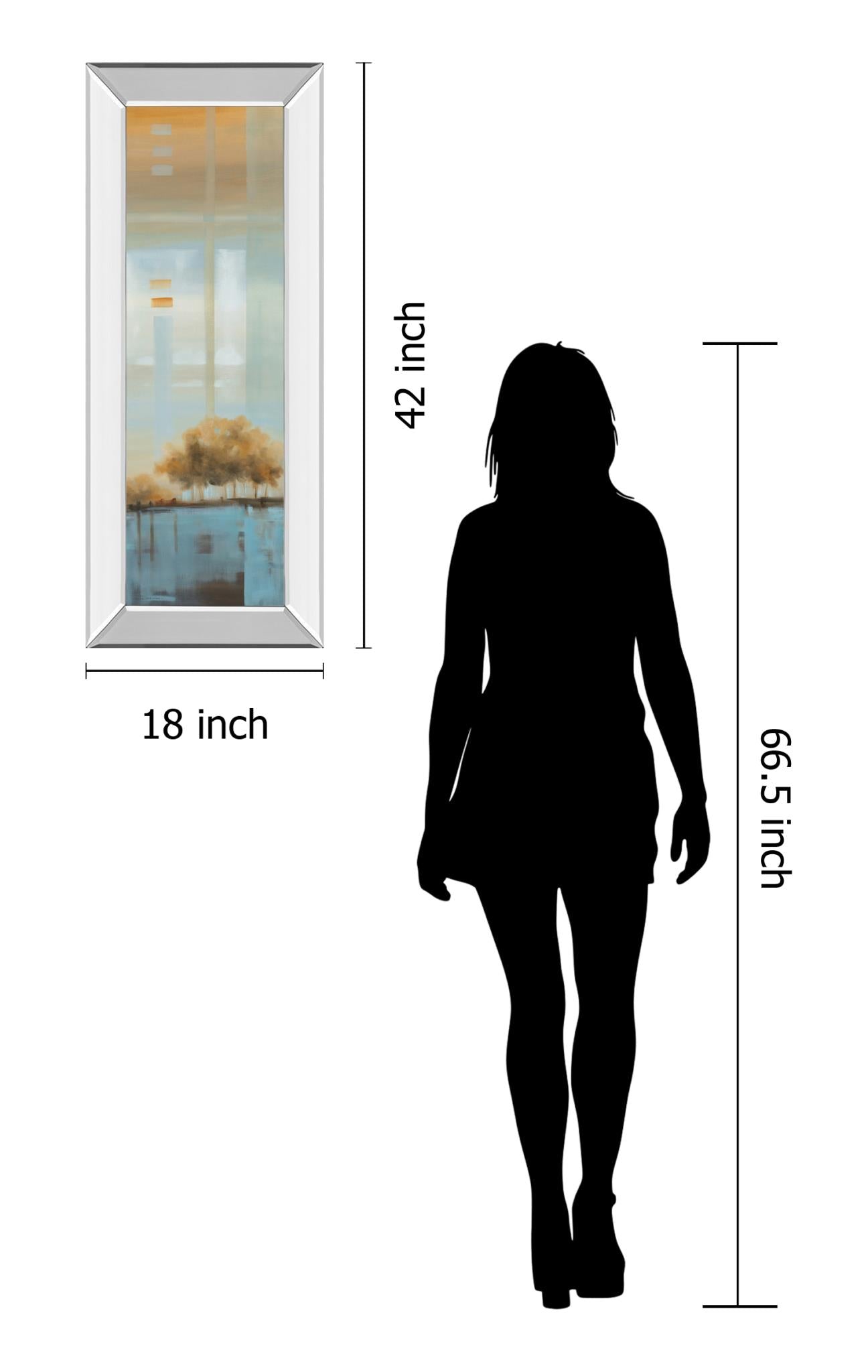 Mirrored Frame Window On The Word I By Carol Robinson 18X42 Mirror Frame Print