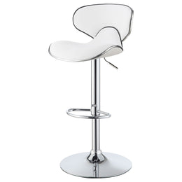 Edenton Upholstered Adjustable Bar Stool Black (Set of 2)