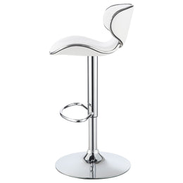 Edenton Upholstered Adjustable Bar Stool Black (Set of 2)