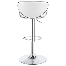 Edenton Upholstered Adjustable Bar Stool Black (Set of 2)