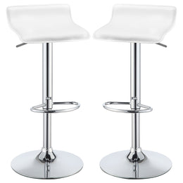 Bidwell Upholstered Adjustable Bar Stool Black (Set of 2)