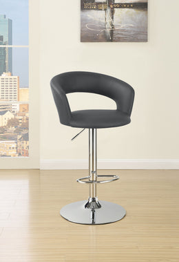 Barraza 29-inch Adjustable Height Bar Stool Grey and Chrome
