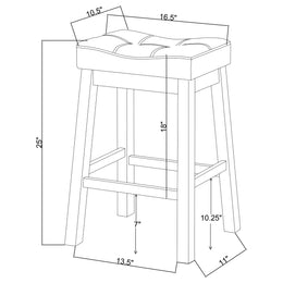 Donald Upholstered Bar Stool Cappuccino (Set of 2)