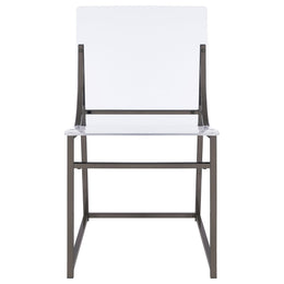 Jillian  Round Mirror Top Dining Set Black Nickel