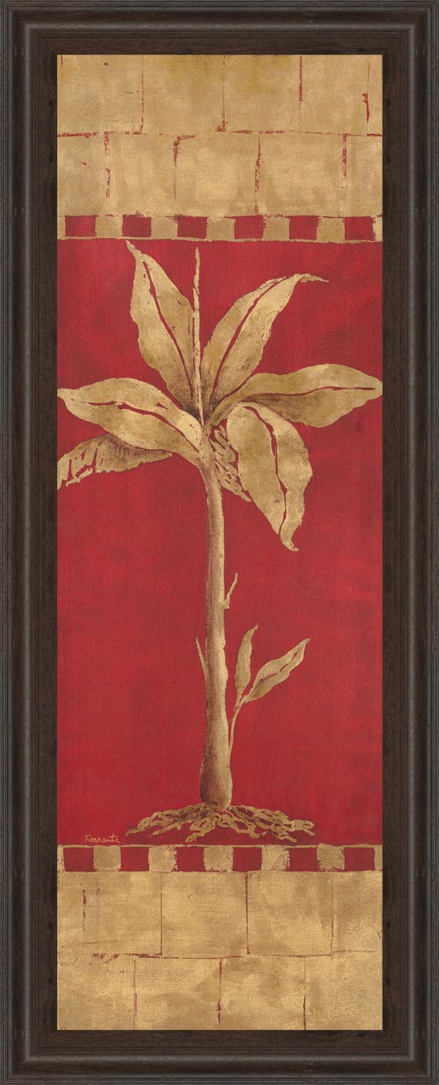 Palm Pizzazz I By Angela Ferrante 18X42 Framed Print